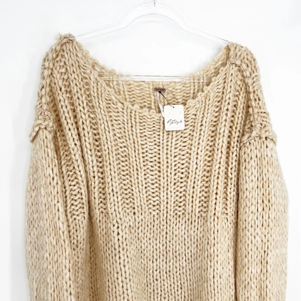 NWT Free People Be There Pullover Sweater in Pearl, XS - Picture 6 of 14